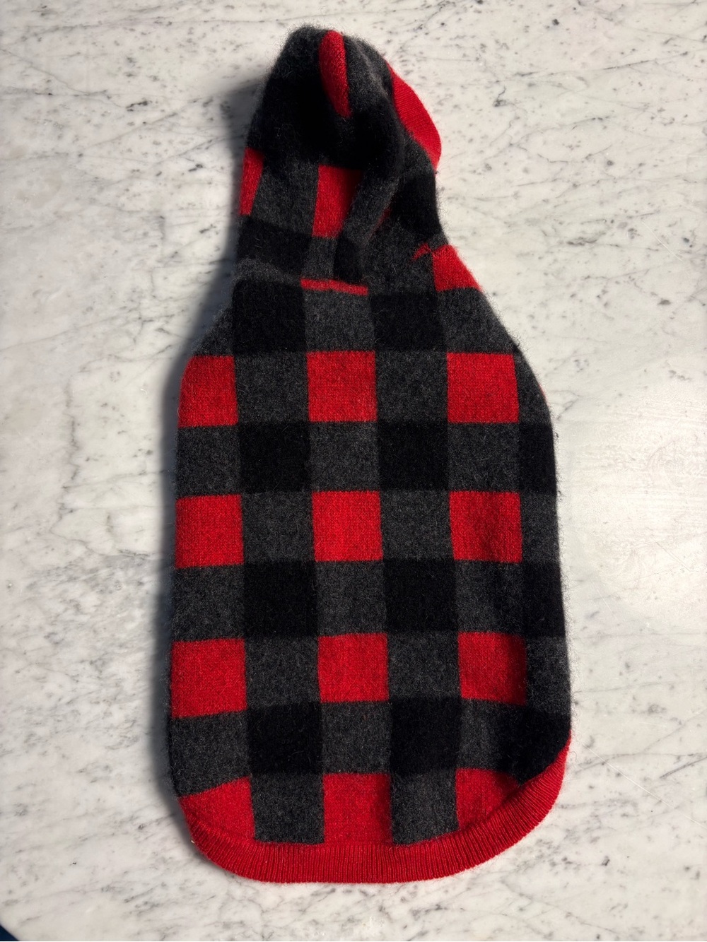 Cashmere pet  Black Buffalo Plaid Sweater Hoodie